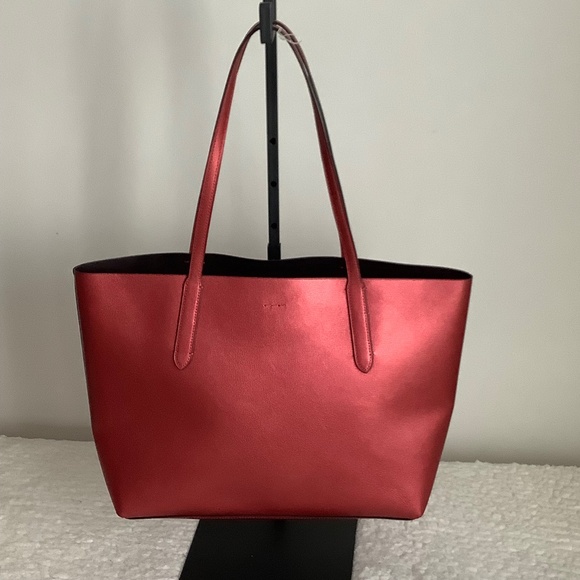 Coach Metallic Avenue Tote (Red) - Picture 5 of 8